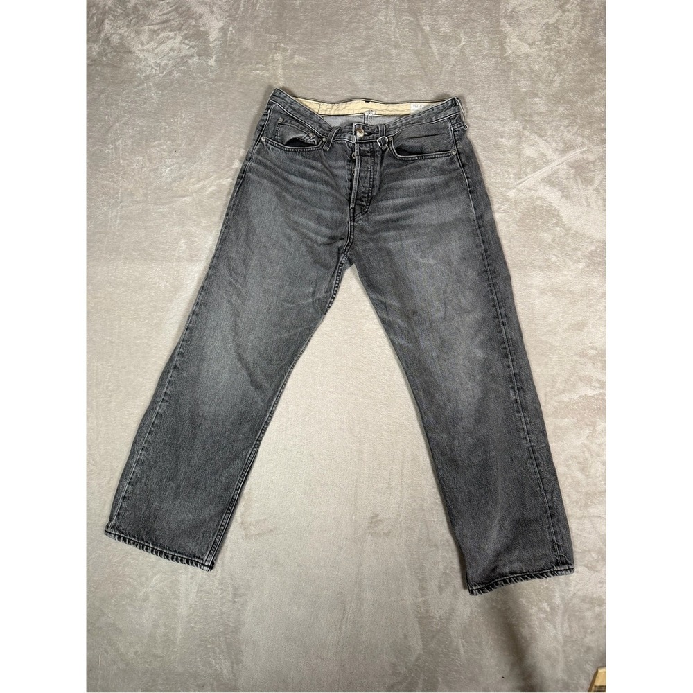 rag & bone Mens Relaxed Grey Jeans Straight Leg Denim Waist 31